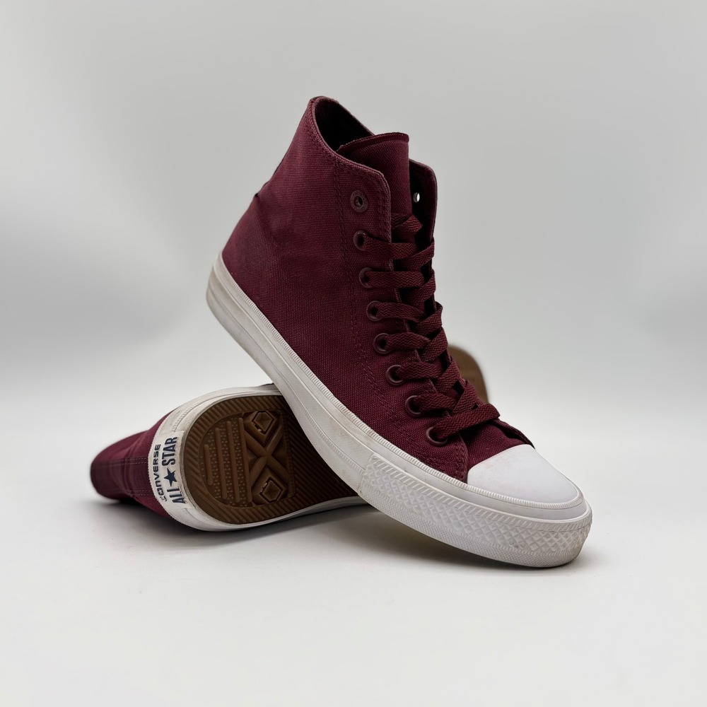 Converse Chuck Taylor All Star II Burgundy Maroon High Top Sneakers 150144C